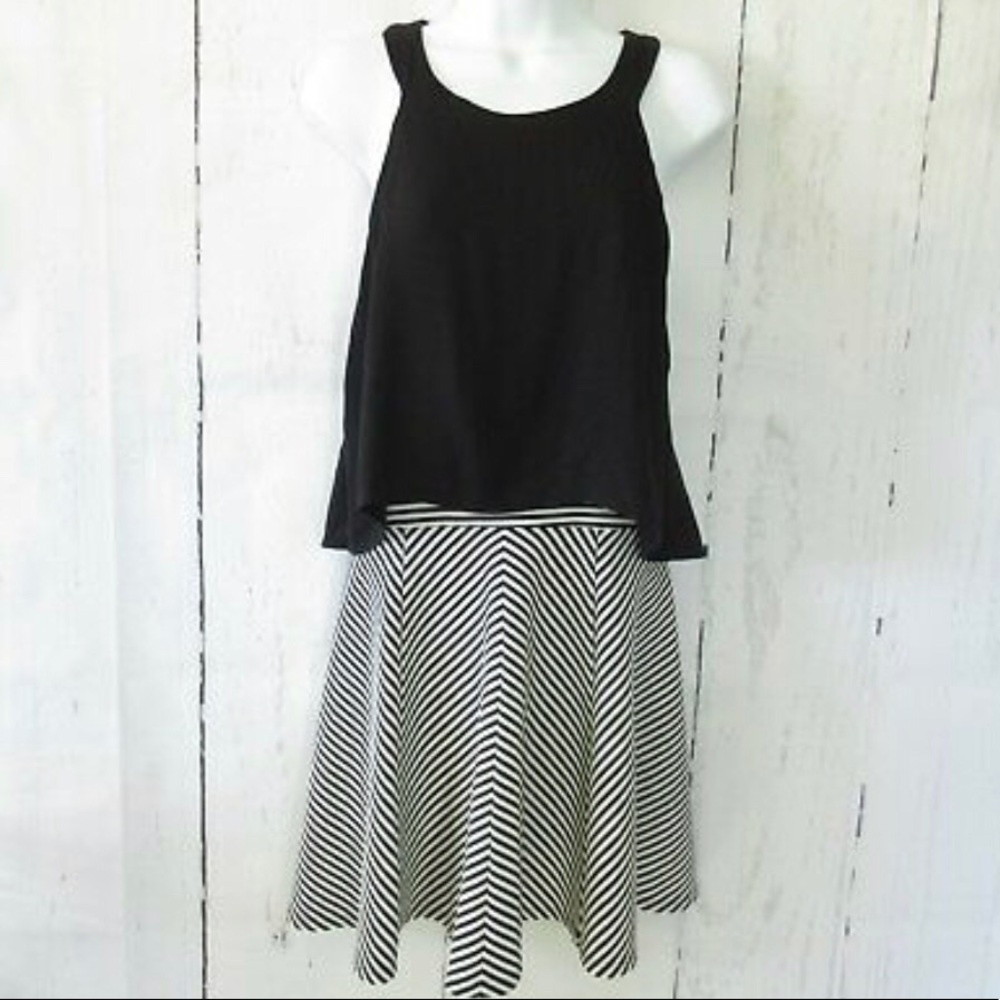 Ella Moss Dress Black Stripe dress
